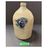 Stoneware #2 Cobalt Blue Floral Jug
