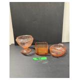 (3) Pink Depression Dishes