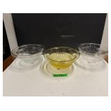 (3) Federal Glass Nesting Bowls
