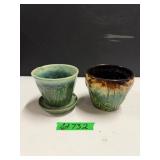 (2) Vintage Flower Pots