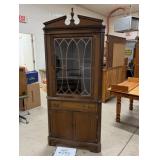 Krug Walnut Corner China Cabinet