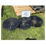 (3) Unused Disc Blades - 18' 1 1/4' Shaft