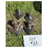 (10) Unused Various Size Cultivator Sweeps