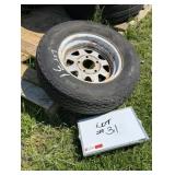 Used Integrity ST175/80 D13 Tire On 5 Bolt Rim