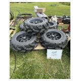 (5)Used Maxis Zilla AT27 x10-14 Tires On ITP Rims