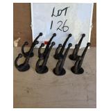 (8) Cast Iron Coat Hooks