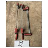(3) Bessey 24' x 3 1/2' Bar Clamps