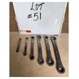 (6) Proto Box Racket Wrenches - (1/4' - 7/8')