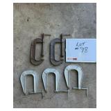 (3) 'Pony' (2) 'Jorgensen' 'C' Clamps