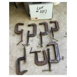 (7) 'Fuller' 'C' Clamps