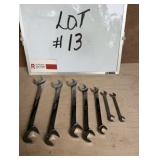 (7) Snap-On Imperial Off Set Opened Wrenches