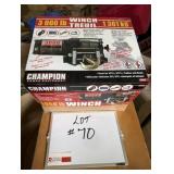 Unused Champion 3000lb Winch