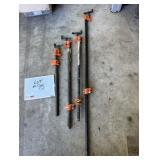(4) Assorted Length 'Pony' Bar Clamps