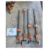 (4) 30' 'Jorgensen' Bar Clamps