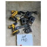 DeWalt Battery Tools Lot