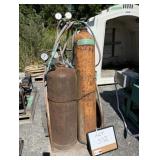 (2) Propane Tanks With Torches On Cart - As IS