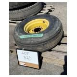 (1) Used 11L-14 Implement Tire On 6 Bolt Rim
