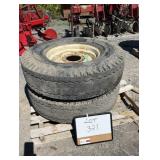 (2) Used 10.00-20 Tires On 8 Bolt Rims