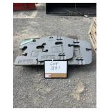 (3) Unused 45kg New Holland Weights