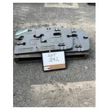 (3) Unused 45kg New Holland Weights