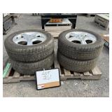 (4) Used Toya P225/60 R17 Tires On 6 Bolt Rims