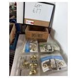 Wooden Box & Doorknobs