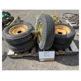 (5) 4 Bolt Rims with Tires