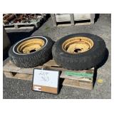 (2) Used 14' Tires On 4 Bolt Rims