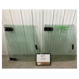 (2) Case Backhoe Windows - (Left & Right)