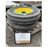 (2) 7.50 x 16 Triple Rib Tires - 6 Bolt Hubs