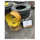 (2) 7.50 x 16 Triple Rib Tires With 6 Bolt Rims