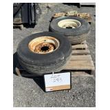 (2) Used 11L-15 Implement Tires On 6 Bolt Rims