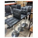 Qty (3) Smalller Black Adjustable Bar Stools - Use