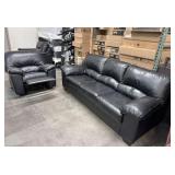 Signature Design Vinyl Rocker/Recliner & Sofa