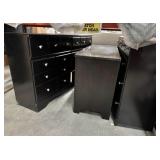 Qty (3) Misc. Black Dressers & (1) TV Stand