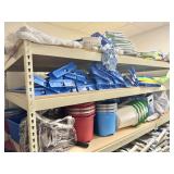Bulk Lot: (3) Shelves of Mop Buckets/Tools