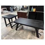 Signature Design Black Coffee & Side Table -Damage