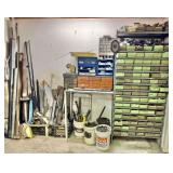 Bulk Lot: Shop Organizers, Contents, Misc. Metal