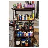 Shelf & Contents: Automotive Fluids, Cleaners, Etc
