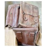 Qty (11) AK 2 Pocket Leather Pouches