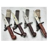 Qty (4) Romanian AK Bayonets with Scabbards