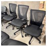 Qty (3) Vietnam Fortune Tech Black Office Chairs
