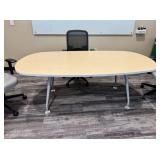 Teknion Oval Wood Top Table