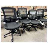 Qty (4)Teknion Belnick Mesh Upholstered Office Ch
