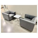 Qty (2) Teknion Studio TK Infinito Gray Lounge Cha