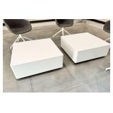 Qty (2) White Coffee Table Squares
