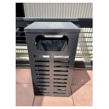 Qty (4) Dark Metal Waste/Recycling Receptacles