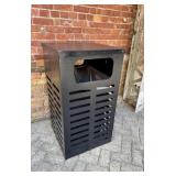 Qty (2) Dark Metal Waste Receptacles