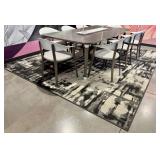 9x11 Gray Abstract Decorative Area Rug