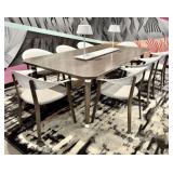 Teknion Zones Powered Dining Table & (8) Arm Chair